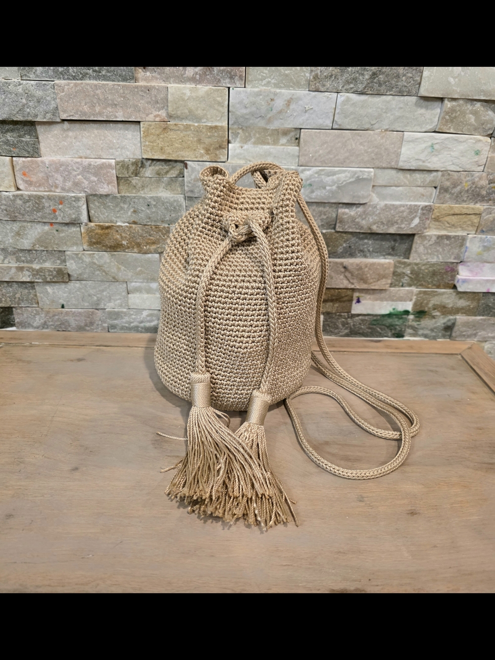 The Sak Drawstring Bucket Bag with Tassels
